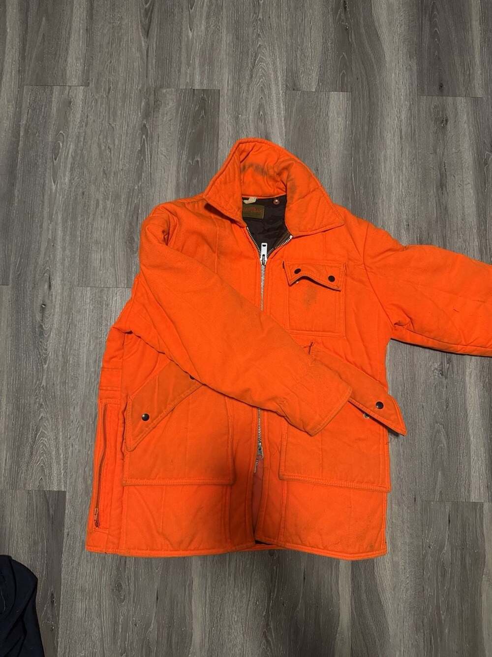 Saftbak Vintage Blaze Orange Hunting Jacket With Hood